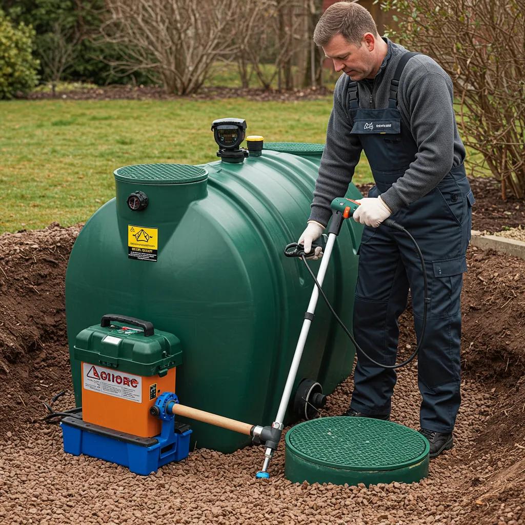 Holiday Septic Tips in Acworth, GA: Preparing for Guests 1 A skilled technician carefully inspecting a septic tank using advanced equipment, emphasizing the necessity of pre-holiday system checks
